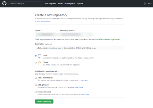GitHub Pages Settings