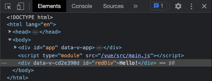 Vue Teleport DOM Structure