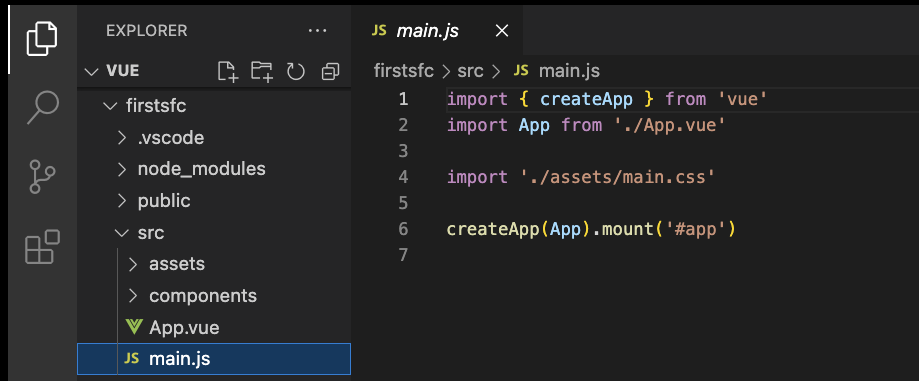 main.js file in src folder