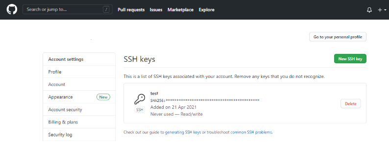 GitHub SSH Key Added Successfully
