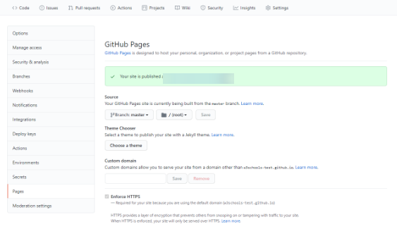 GitHub Pages URL